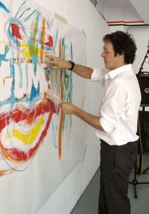 Paul with painting for Fireman cover